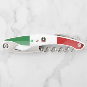 Sacacorchos emblema de la bandera italiana