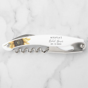 Sacacorchos Eucalipto Girasol Despedida de Soltera Agradecimie