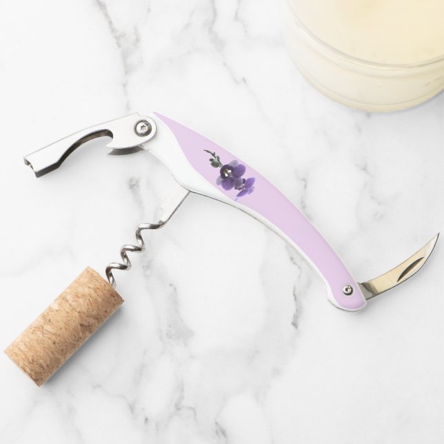 Sacacorchos Flor de orquídea púrpura, (Anverso)