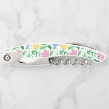 Flor rosa amarilla y azul