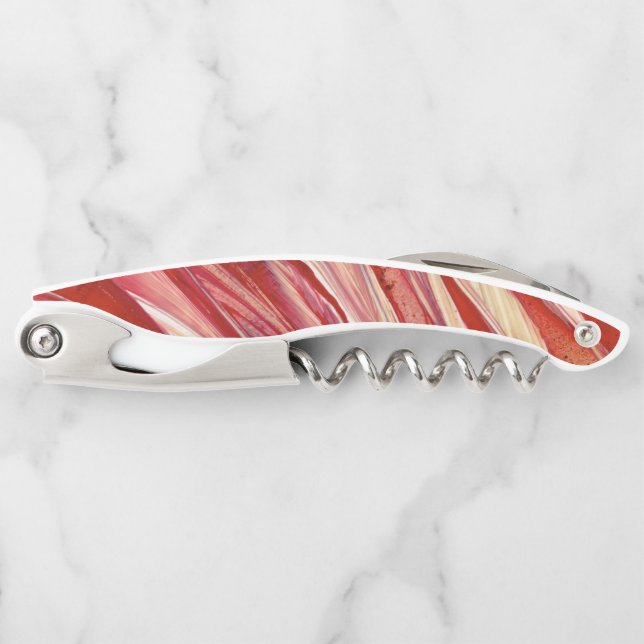 Sacacorchos Fuchsia Feather Fringe (Anverso)