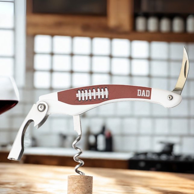 Sacacorchos Fútbol gracioso papa deportista camarero's Corkbol (A corkscrew just for your football loving dad. Add his name and initial on the back)