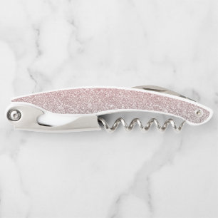 Sacacorchos Girly Rosa Gold Silver Purpurina Ombre Diseño