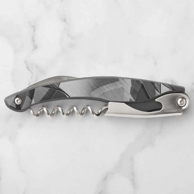 Sacacorchos Grey streaks on some black, drizzled image (Reverso)