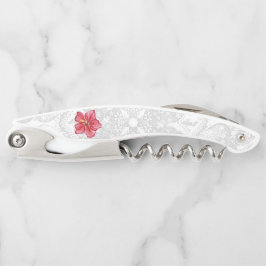 Sacacorchos Hibiscus & lace RED