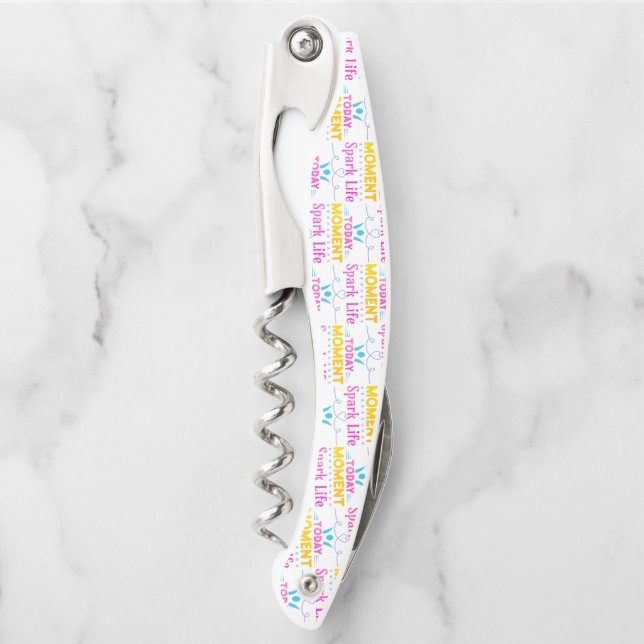 Sacacorchos Hoy, momento, la vida de chispa se puso la bolsa (Anverso)