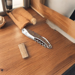 Sacacorchos Junta de corte de tiras de chevron rojo azul