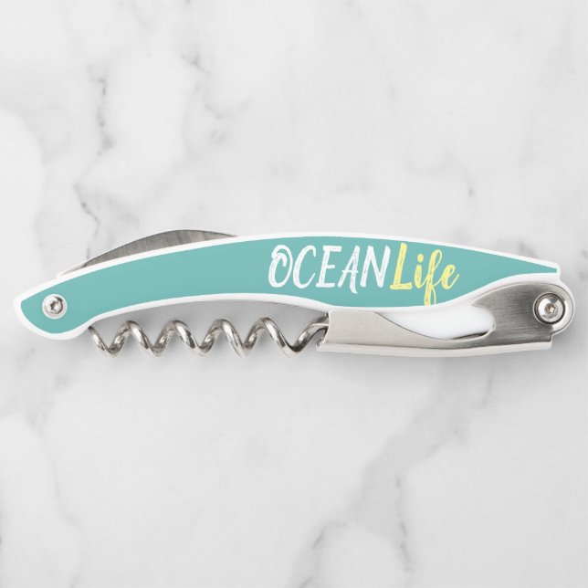Sacacorchos letras náuticas OCEAN LIFE (Reverso)