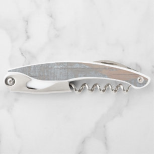 Sacacorchos madera gris templada