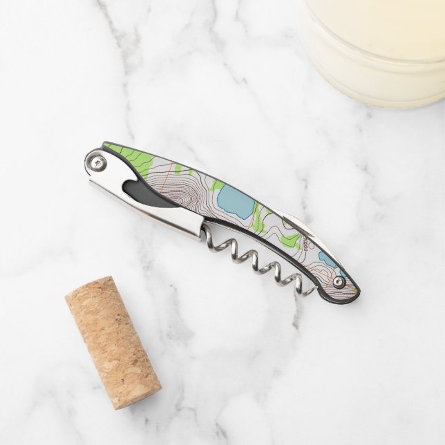 Sacacorchos Mapa topográfico (Anverso)