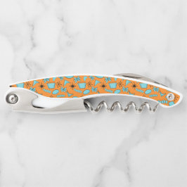 Sacacorchos MCM Formas atómicas Turquesa en Naranja