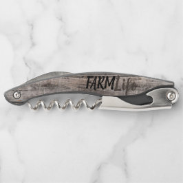 Sacacorchos moda rústica GRANJA VIDA en escritura