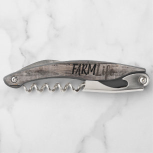 Sacacorchos moda rústica GRANJA VIDA en escritura