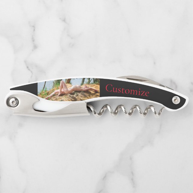 Sacacorchos Modelo femenino de baños de sol Thunder_Cove (Anverso)