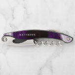 Sacacorchos Monograma Boda de Geode púrpura y plateado de Amet<br><div class="desc">Amethyst Purple & Silver Geode Agate Marble, con acentos de Relieve metalizado plateado esparkling, y Modern estilo de letra de escritura cepillada. El morado ultravioleta, la lavanda y la piedra blanca son lujosos y modernos para su boda - Monograma Boda personalizado recién hecho Keepsake Corkbolt! ~ Revisa mi tienda para...</div>