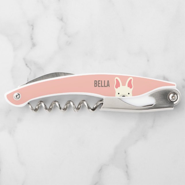 Sacacorchos Monograma corto Bulldog francés (Reverso)