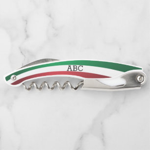 Sacacorchos Monograma de la bandera italiana