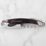 Sacacorchos Monograma del Boda de la agonía de oro de borgoña<br><div class="desc">Burgundy y el Rosa Gold Geode Agate Marble, con acentos de Relieve metalizado dorado Rosa espumoso, y moderna letra de escritura cepillada. Rubor Pink, Burgundy Wine, y su aspecto de piedra blanca, es lujoso y moderno para su boda - Monograma Boda Personalizado Nuevo Keepsake Corkbolt! ~ Revisa mi tienda para...</div>