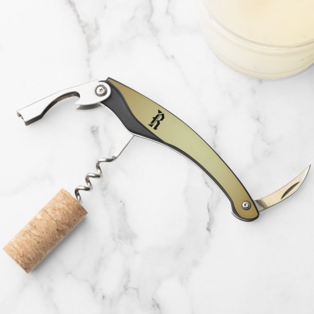 Sacacorchos Monogramado "R" Waiter's Corkbolt (Anverso)