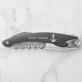 Sacacorchos Nautical Anchor Boat Name Modern Personalizado