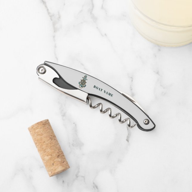 Sacacorchos Nombre del barco de vacaciones de crucero de famil (Anverso)