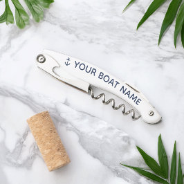 Sacacorchos Nombre del barco del ancla de la marina náutica