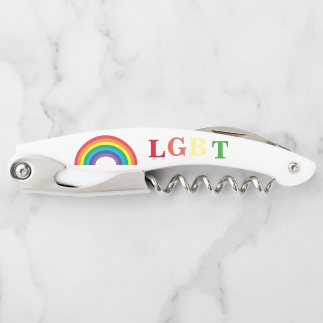 Sacacorchos Orgullo arcoiris LGBT (Anverso)