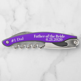 Sacacorchos Padre del favor de la novia violeta