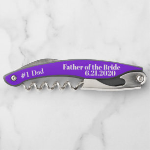 Sacacorchos Padre del favor de la novia violeta