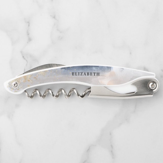 Sacacorchos para Despedida de Soltera Azul Marino  (Reverso)