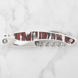 Sacacorchos Patrón abstracto rojo radiante