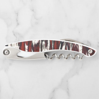 Sacacorchos Patrón abstracto rojo radiante