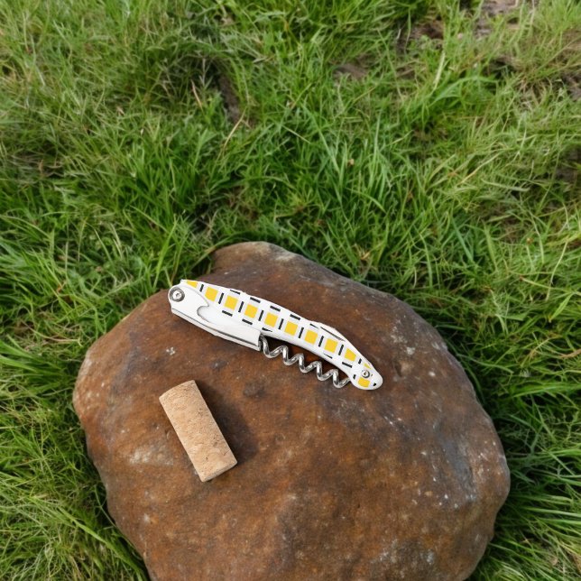 Sacacorchos Patrón amarillo revestido (Corkscrew Bottle Opener)