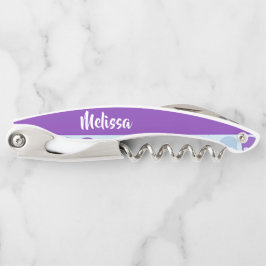 Sacacorchos Patrón de cráneo morado y azul