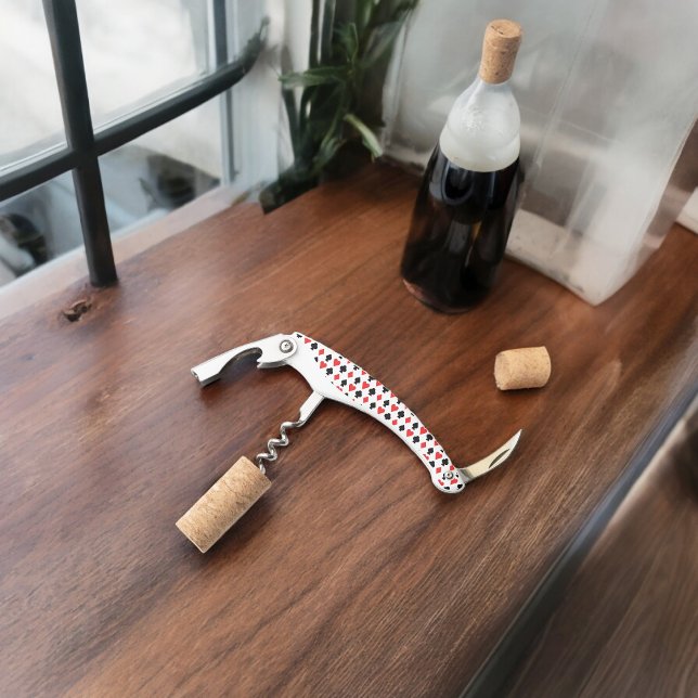 Sacacorchos Patrón de formas de cuatro tarjetas ( Corkscrew Bottle Opener)