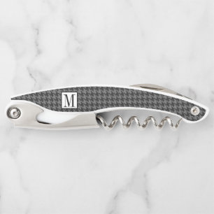 Sacacorchos Patrón de gris negro monocasco masculino