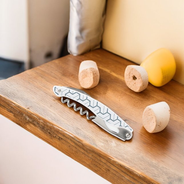 Sacacorchos Patrón sin problemas de formas geométricas (Corkscrew Bottle Opener)