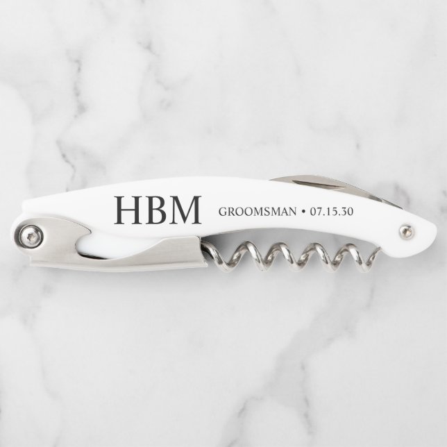 Sacacorchos Personalizado para Padrino de Boda (Anverso)