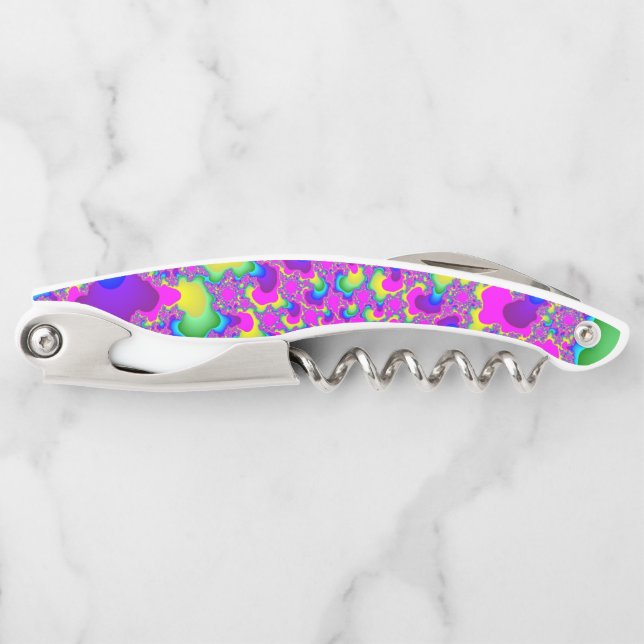 Sacacorchos Pink Neon Rainbow Eye (Anverso)