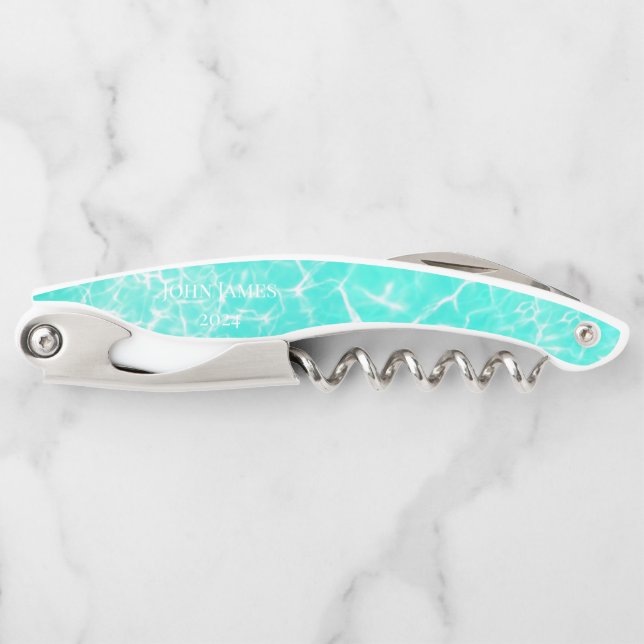 Sacacorchos Portofino Aqua Green Beach Fiesta Corkbolt (Anverso)