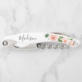 Sacacorchos Propuesta de la dama de honor floral rosa de Rubor