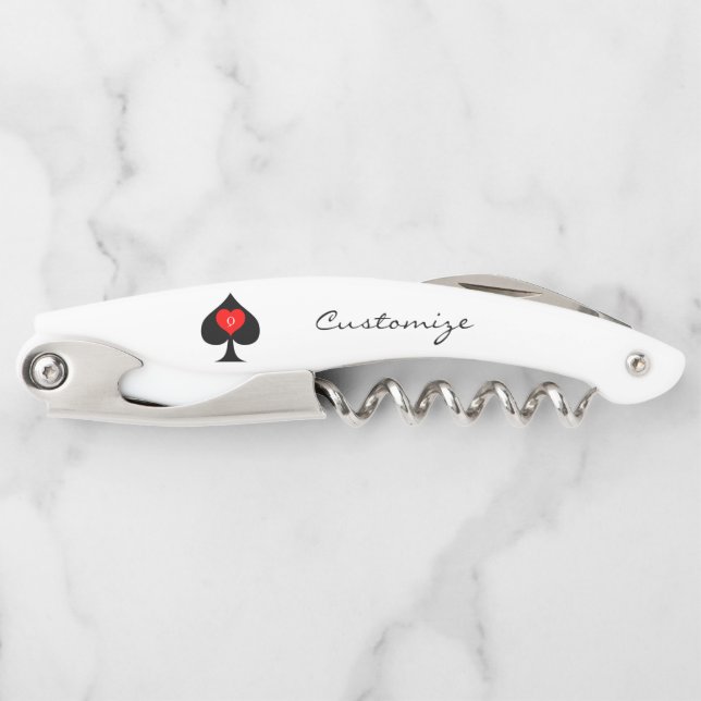 Sacacorchos Reina negra de espadas de corazón rojo Thunder_Cov (Anverso)