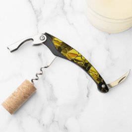 Sacacorchos Semicírculos dorados o amarillos.