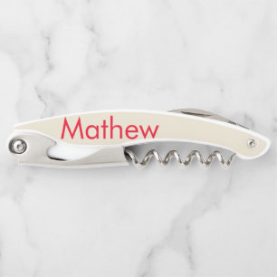 Sacacorchos simple initial letter monogram add your name lett