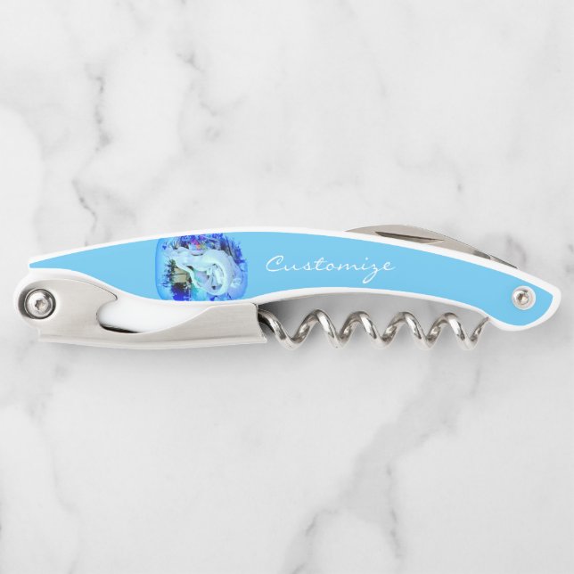 Sacacorchos Sirena blanca sentada Thunder_Cove (Anverso)