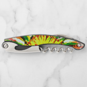 Sacacorchos Taco Hippie Cat Colorful Bottle Abierto