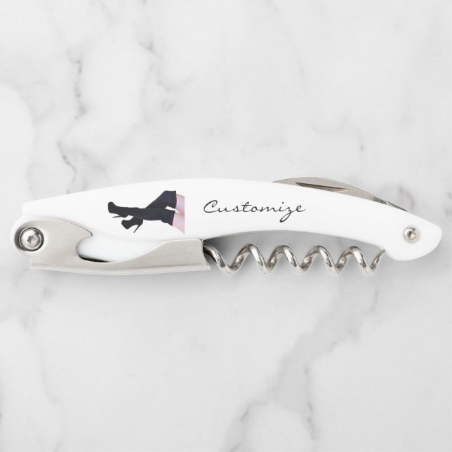 Sacacorchos Thunder_Cove con aletas de cuero negro de alto (Anverso)