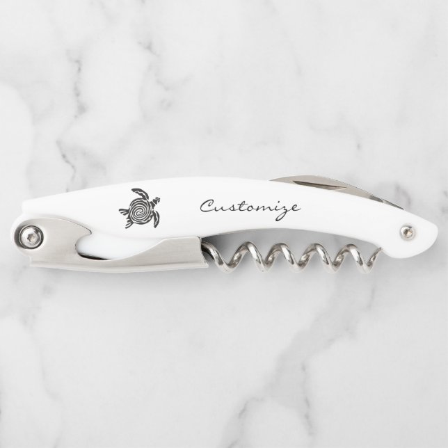 Sacacorchos Thunder_Cove de tortuga de estilo tribal (Anverso)