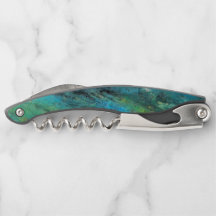 Tornillo de corcho de diseño turquesa