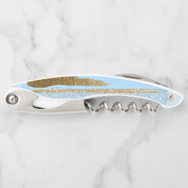 Sacacorchos Tornillo del corcho del azul y del oro